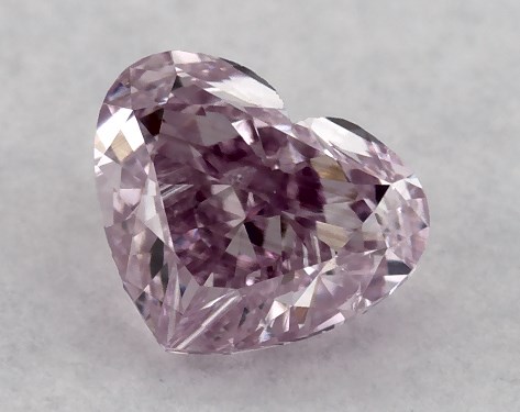 GIA 0.25 Carat Fancy Pink Purple-SI2 Heart Shaped Diamond