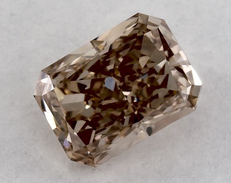 GIA 0.52 Carat Fancy Yellowish Brown-VS1 Radiant Cut Diamond
