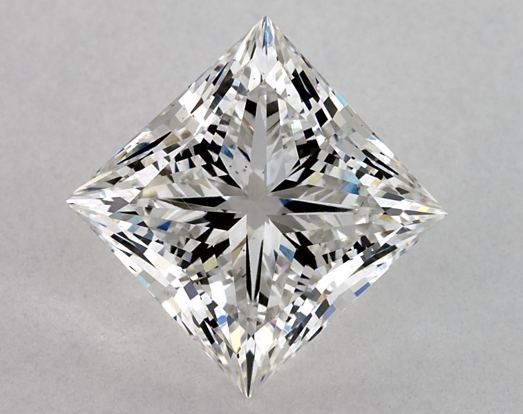 4.09 carat princess diamond, G VS2