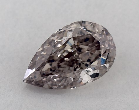 GIA 0.61 Carat Fancy Pinkish Brown-VS1 Pear Shaped Diamond