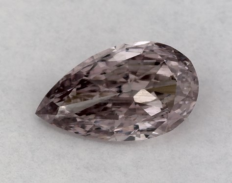 GIA 0.30 Carat Fancy Brownish Purplish Pink-SI1 Pear Shaped Diamond