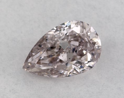 GIA 0.30 Carat Fancy Brownish Purplish Pink-SI2 Pear Shaped Diamond