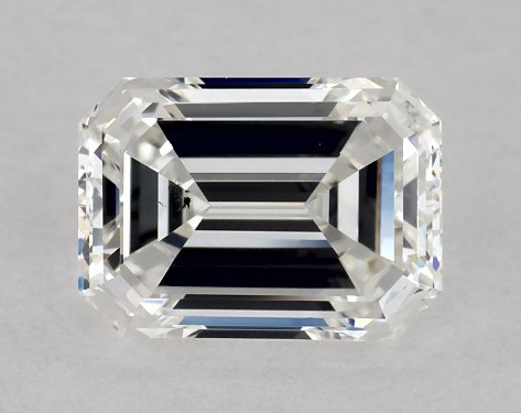 GIA 0.75 Carat H-SI1 Good Cut Emerald Diamond