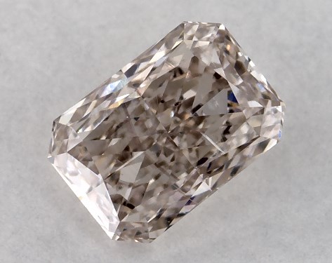 GIA 0.50 Carat Fancy Pinkish Brown-SI2 Radiant Cut Diamond