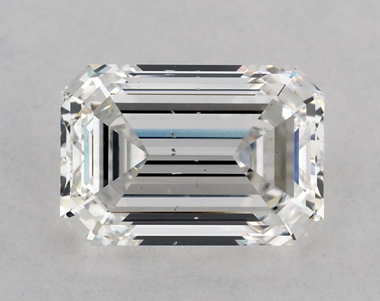 1.54 carat emerald diamond, F SI1