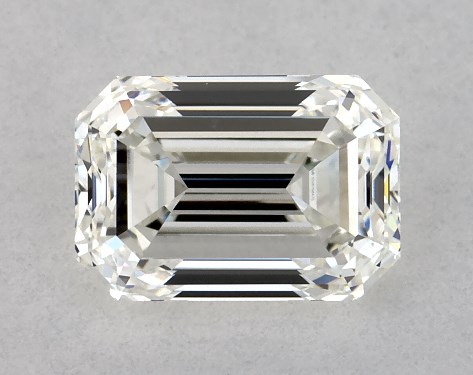 GIA 1.00 Carat H-VS1 Very Good Cut Emerald Diamond