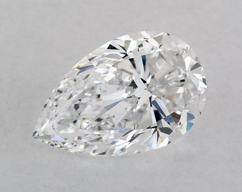 GIA 1.00 Carat D-VS2 Very Good Cut Pear Diamond