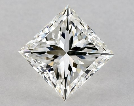 GIA 1.00 Carat H-VS1 Ideal Cut Princess Diamond