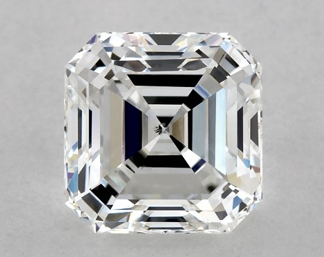 GIA 1.00 Carat F-VS2 Very Good Cut Asscher Diamond