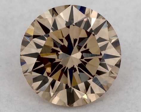 GIA 0.46 Carat Fancy Yellowish Brown-VVS1 Round Cut Diamond