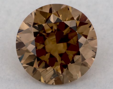 GIA 0.50 Carat Fancy Orange Brown-VS2 Round Cut Diamond