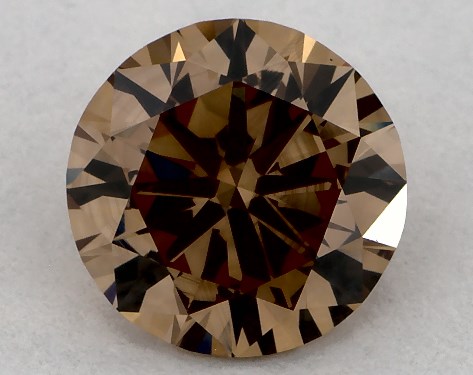 GIA 1.10 Carat Fancy Orange Brown-VS2 Round Cut Diamond