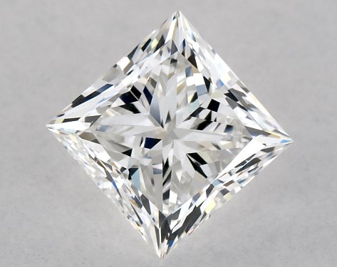 GIA 1.00 Carat F-VS2 Ideal Cut Princess Diamond