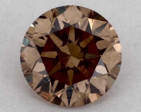 GIA 0.63 Carat Fancy Orange Brown-VS2 Round Cut Diamond
