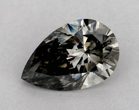 GIA 1.23 Carat Fancy Gray-SI2 Pear Shaped Diamond