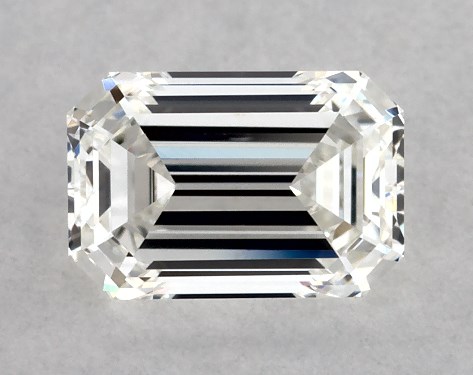 GIA 0.50 Carat H-SI1 Very Good Cut Emerald Diamond
