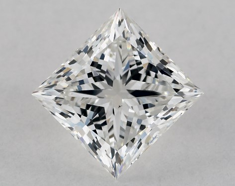 GIA 1.00 Carat H-VS2 Ideal Cut Princess Diamond