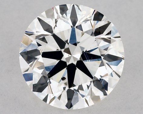 GIA 1.00 Carat H-SI1 Excellent Cut Round Diamond