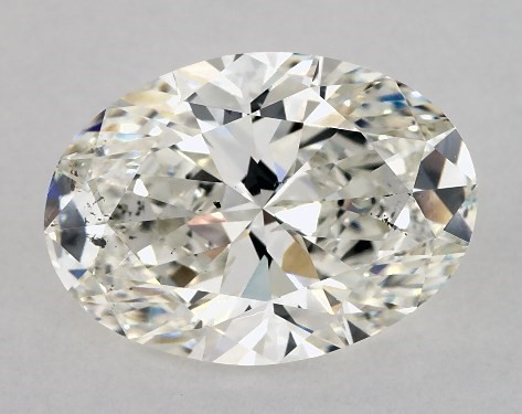 GIA 4.00 Carat J-SI2 Ideal Cut Oval Diamond