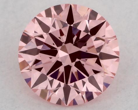 IGI 0.39 Carat Fancy Vivid Pink-VVS2 Round Cut Lab-Grown Diamond
