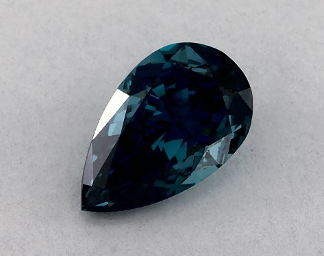 IGI 0.59 Carat Fancy Vivid Blue-VVS2 Pear Shaped Lab-Grown Diamond