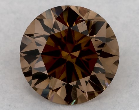 GIA 1.02 Carat Fancy Yellow Brown-VS2 Round Cut Diamond
