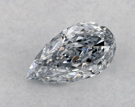 GIA 0.52 Carat Fancy Grayish Blue-SI2 Pear Shaped Diamond
