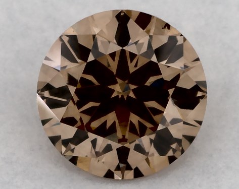 GIA 0.57 Carat Fancy Orange Brown-VS2 Round Cut Diamond