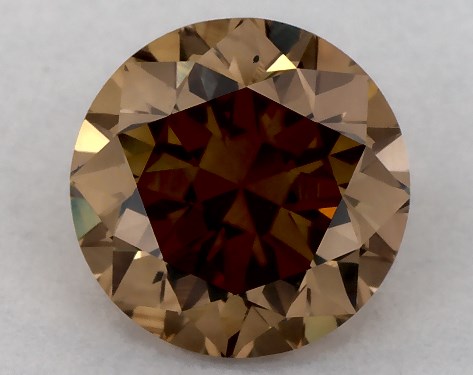 GIA 1.11 Carat Fancy Orange Brown-VS2 Round Cut Diamond