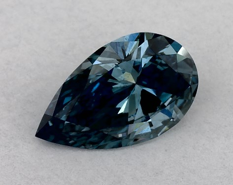 IGI 0.48 Carat Fancy Vivid Blue-VS2 Pear Shaped Lab-Grown Diamond