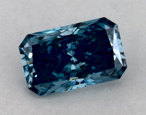 IGI 0.39 Carat Fancy Vivid Blue-VVS2 Radiant Cut Lab-Grown Diamond