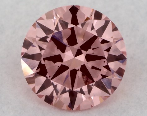 IGI 0.40 Carat Fancy Vivid Pink-VVS2 Round Cut Lab-Grown Diamond