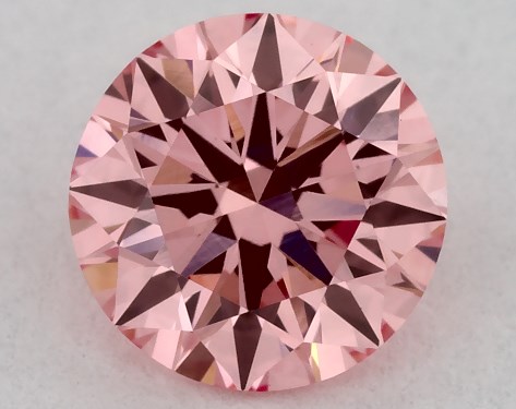 IGI 0.51 Carat Fancy Vivid Pink-VS1 Round Cut Lab-Grown Diamond