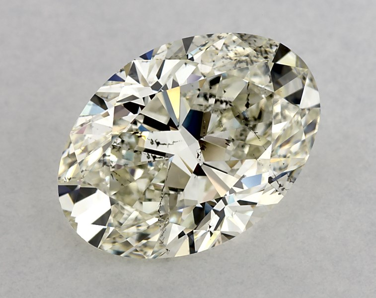 3.03 carat oval diamond, I SI1