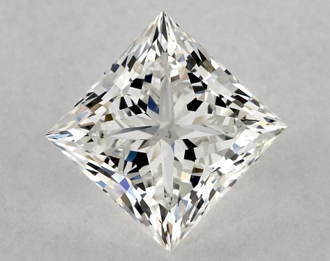 GIA 1.00 Carat H-VS2 Ideal Cut Princess Diamond