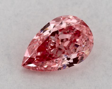 IGI 0.33 Carat Fancy Vivid Pink-VS2 Pear Shaped Lab-Grown Diamond