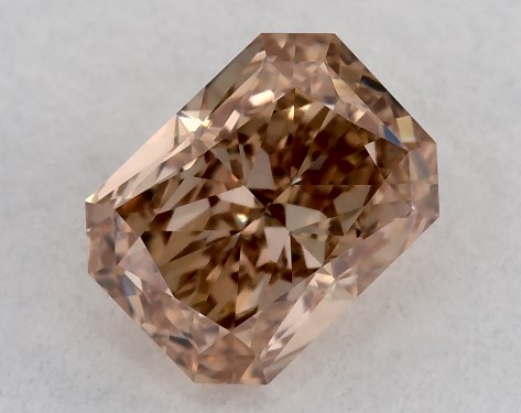 GIA 0.61 Carat Fancy Brown Orange-VS1 Radiant Cut Diamond