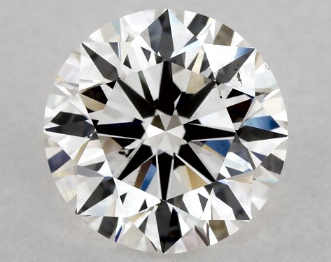 GIA 0.90 Carat H-SI1 Excellent Cut Round Diamond