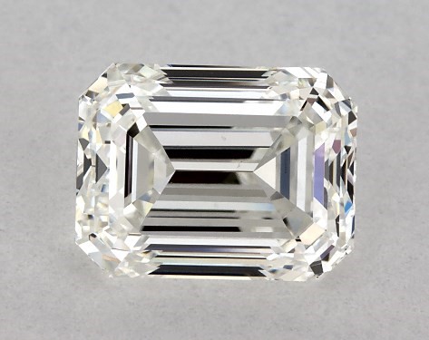 GIA 1.00 Carat H-VS1 Very Good Cut Emerald Diamond