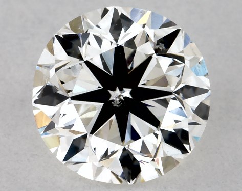 GIA 1.00 Carat H-SI1 Very Good Cut Round Diamond