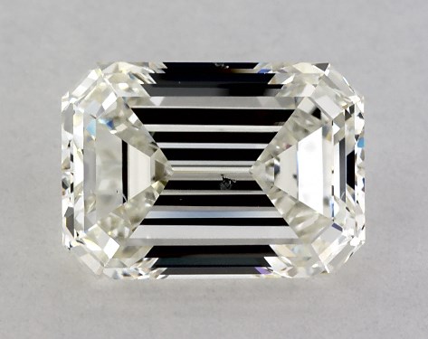 GIA 3.00 Carat J-SI2 Good Cut Emerald Diamond