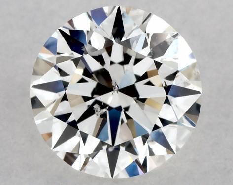 GIA 1.00 Carat H-SI2 Very Good Cut Round Diamond