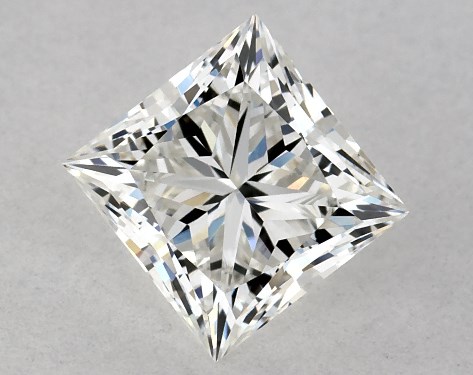 GIA 1.00 Carat H-VS1 Ideal Cut Princess Diamond