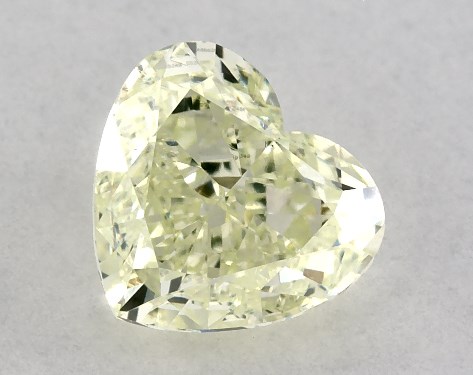 GIA 1.01 Carat Fancy Yellow Green-VS2 Heart Shaped Diamond