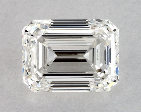GIA 1.00 Carat H-VVS2 Very Good Cut Emerald Natural Diamond