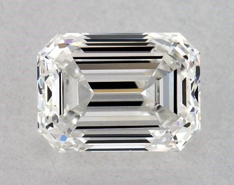 GIA 1.00 Carat H-VS1 Very Good Cut Emerald Diamond