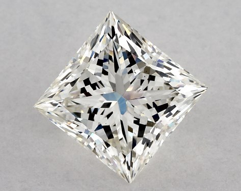 GIA 1.50 Carat J-SI1 Ideal Cut Princess Diamond