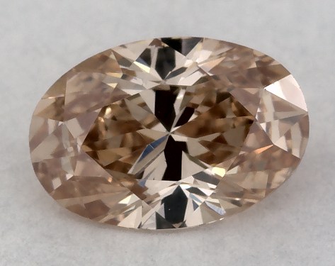 GIA 0.39 Carat Fancy Brown Orange-VS2 Oval Cut Diamond