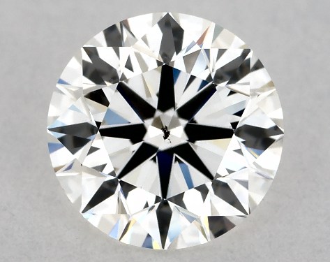 GIA 0.90 Carat H-SI1 Excellent Cut Round Diamond