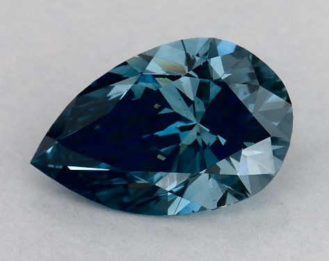 IGI 0.64 Carat Fancy Vivid Blue-VS2 Pear Shaped Lab-Grown Diamond